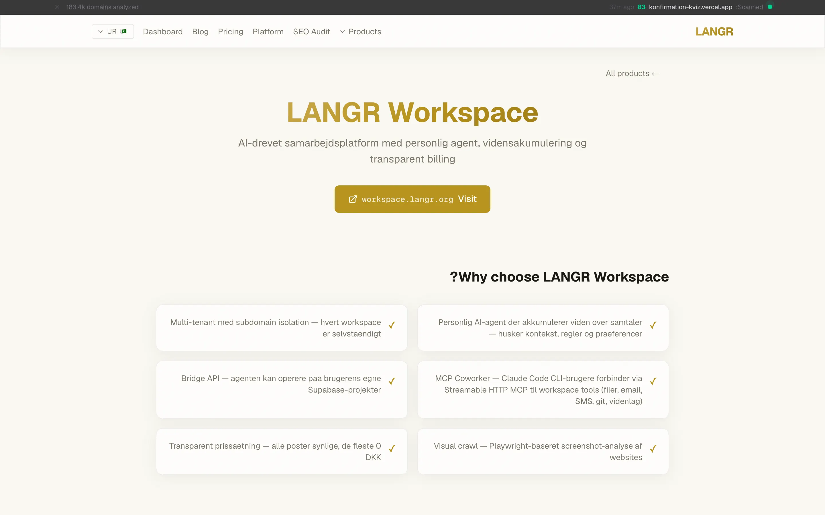 LANGR Workspace